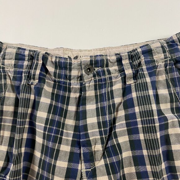 American Eagle Outfitters Classic Length Plaid Cargo Shorts Mens Size 32 Cotton - Picture 4 of 12